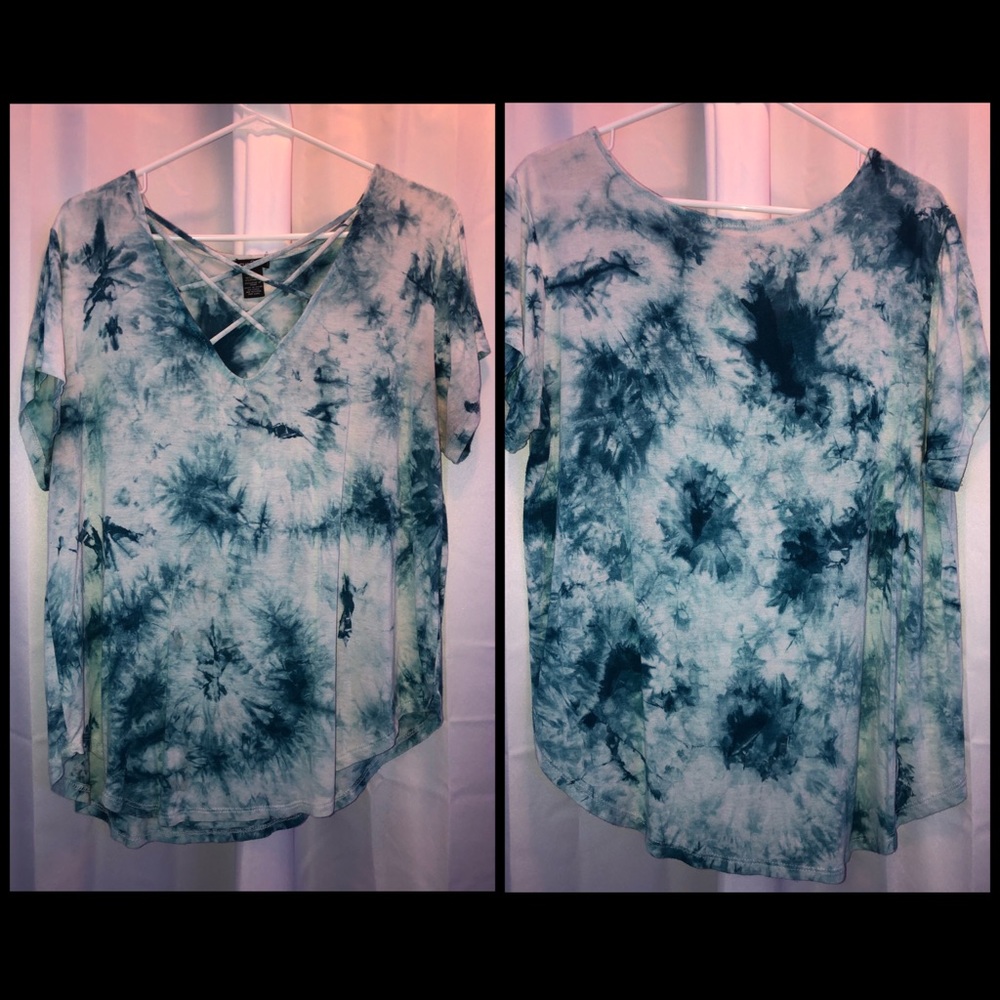 Tie dye blue shirt